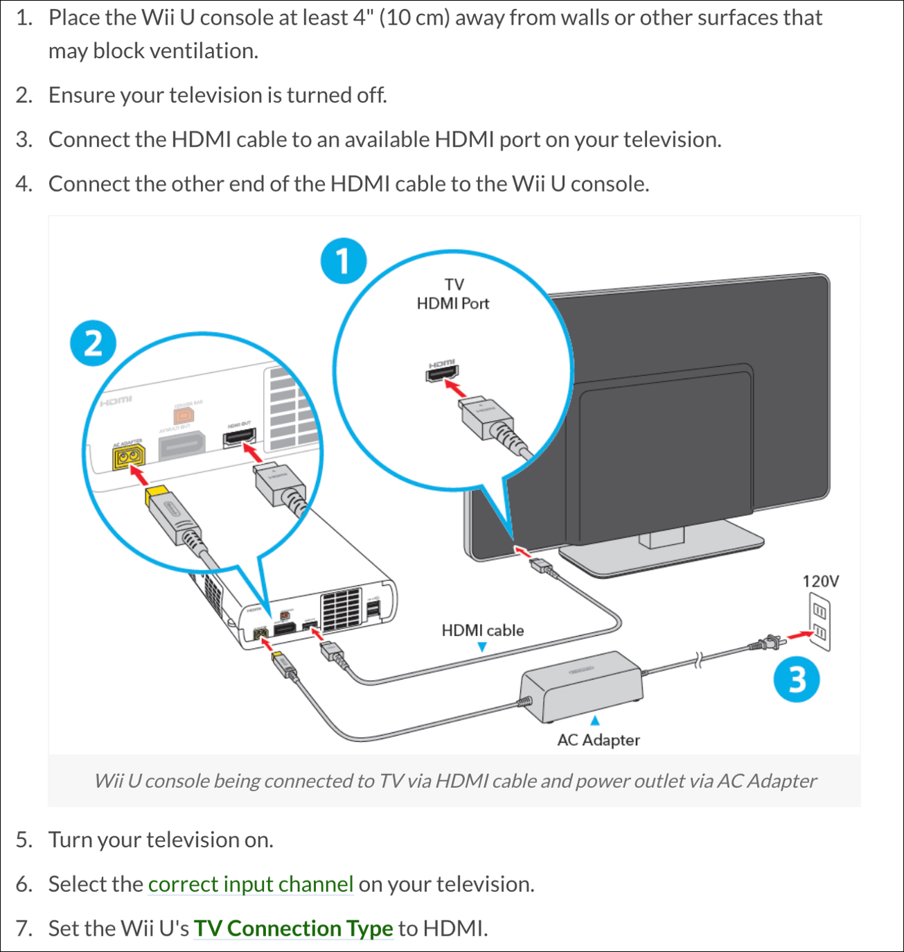 connecting a wii to a new tv